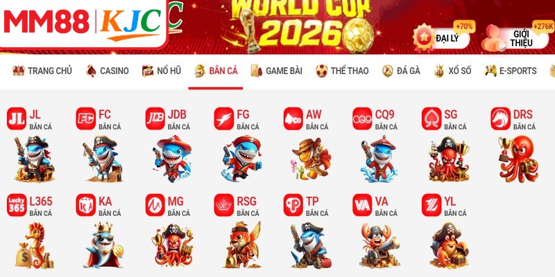 Sảnh bắn cá MM88 áp dụng tỷ lệ quy đổi điểm số cực cao
