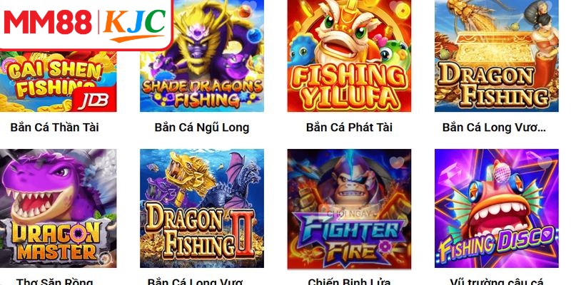 Sảnh bắn cá MM88 sở hữu danh mục trò chơi đồ sộ