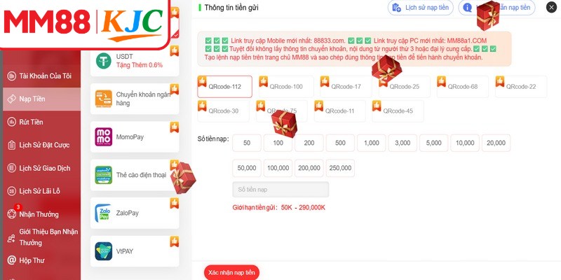 Nạp tiền MM88 là bước khởi đầu để tham gia cá cược trực tuyến